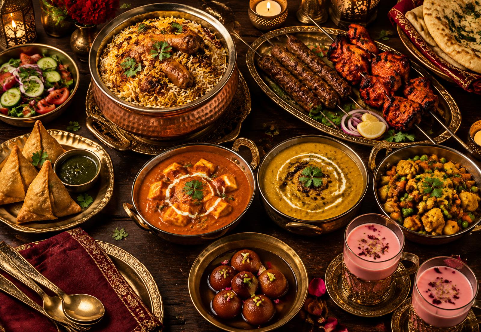 The Mehfil dinner spread